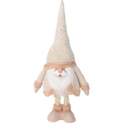 4. SANTA CLAUS ON TELESCOPIC LEGS 30X18X100CM GOLD