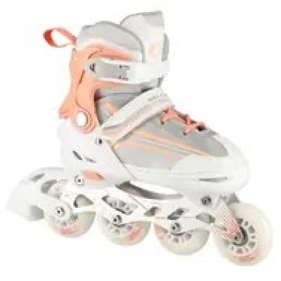 9. NILS Extreme NH18190 2in1 inline skates, white and pink, size S (29-33), with replaceable hockey blade