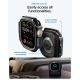 6. Spigen Rugged Armor Case + 9H Tempered Glass for Apple Watch Ultra 49mm - Matte Black
