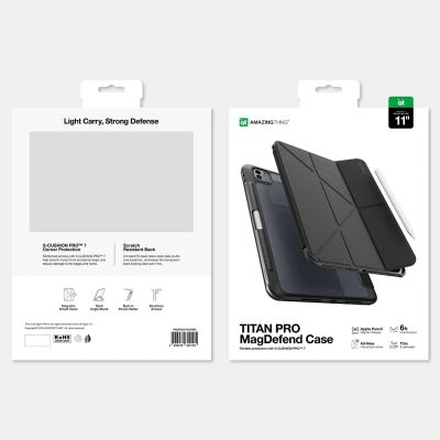 7. AmazingThing Titan Pro Case for iPad Pro 11" M5 with 720° Rotation Stand and Pencil Holder - Black