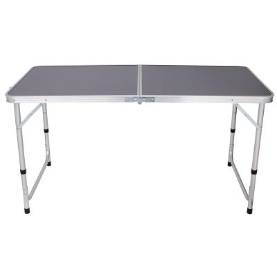 12. FOLDABLE CAMPING TABLE 120X60X70/62/55CM GRAY