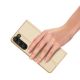 7. Dux Ducis Skin Pro Case for Samsung Galaxy S23+ Flip Card Wallet Stand Gold
