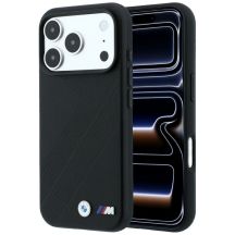BMW M Tire Track Metal Logo MagSafe Case for iPhone 17 Pro Max / 18 Pro Max - Black