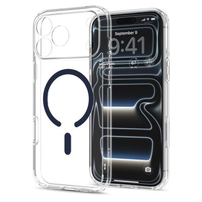 3. Spigen Ultra Hybrid MagSafe Case for iPhone 18 Pro Max / 17 Pro Max - Clear Navy Blue