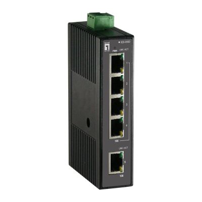 2. FE LevelOne 5-Port + DIN 100Mbps Industrial Switch