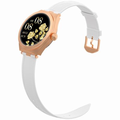 3. Smartwatch Gravity Rose Gold White GT25-5