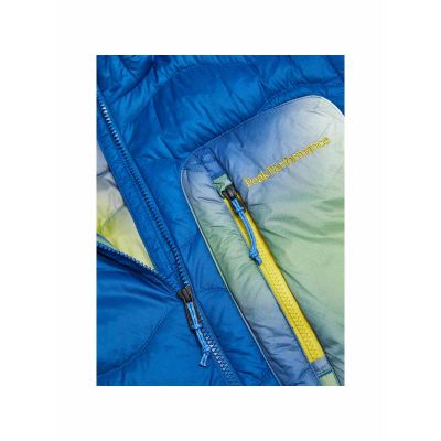 4. Men's down jacket PEAK PERFORMANCE M Helium Aop Utility Down Hood blue