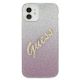 3. Guess GUHCP12SPCUGLSPI iPhone 12 mini 5.4" pink/pink hardcase Glitter Gradient Script