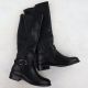 2. Women's boots with a decorative strap on the block, black Filippo 7437