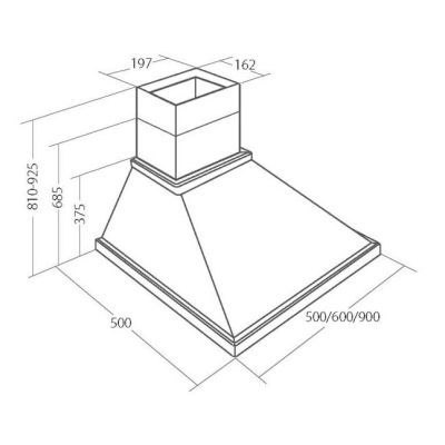 2. Rustic wall hood AKPO WK-4 RUSTICA COUNTRY 60 Ecru cream