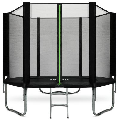 7. VIRTUFIT TRAMPOLINE WITH SAFETY NET – BLACK – 251 CM