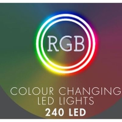 23. CHRISTMAS TREE LIGHTS LIGHT CURTAIN OUTSIDE/INTERNAL 240 LED 600X60CM WITH REMOTE CONTROL RGB COLOR