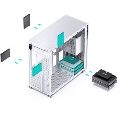 4. Jonsbo D41 screen computer case, white