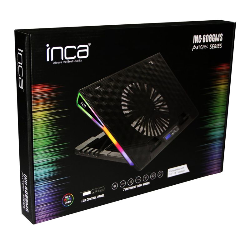6. Inca INC-608GMS Laptop Stand Notebook Stand Black 43.2 cm (17")