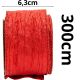 4. CRIMPED RIBBON 6.3CMx3M RED