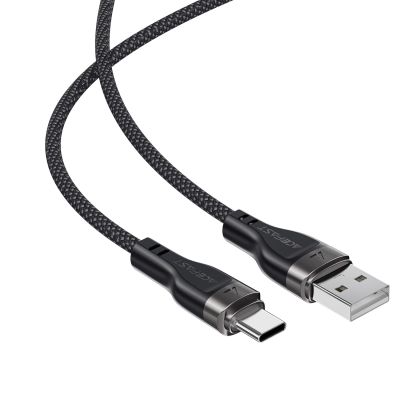 4. Acefast C11-04 USB-A - USB-C 3A Cable 1.2m Magnetic Braid - Black
