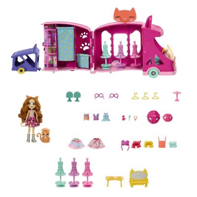 3. Enchantimals Mobile Fashion Studio Set + Kitty Doll HPB34
