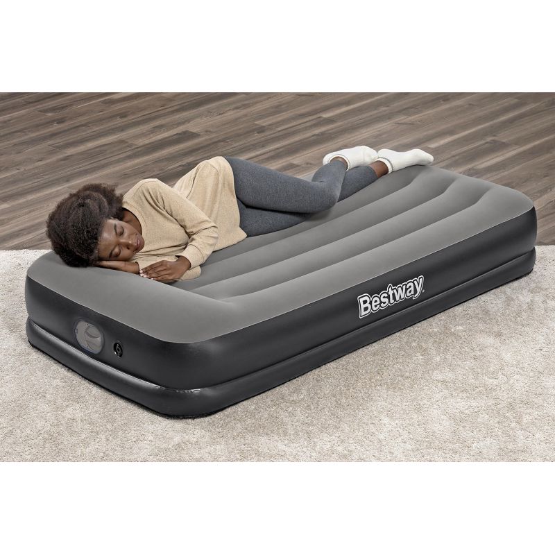 23. Bestway 671BT Air Mattress Single Mattress Black, Gray Unisex