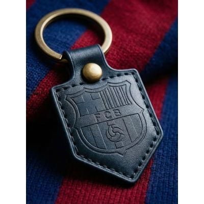 2. FC Barcelona keychain original licensed leather pennant BLL7061N