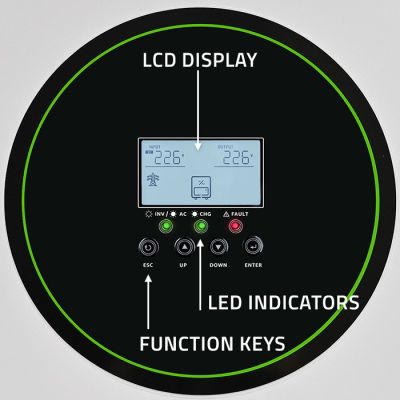 3. Qoltec Off-Grid Hybrid Solar Inverter 11000W | 160A | 48V | MPPT | BMS | Sinus | Wi-Fi option | Power Factor 1.0