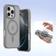 6. Dux Ducis Lawa iPhone 16 Pro Leather Case with Detachable Magnetic Wallet - Gray