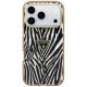 3. Guess IML Zebra Glitter Triangle Logo MagSafe Case for iPhone 17 Pro Max / 18 Pro Max - Gold