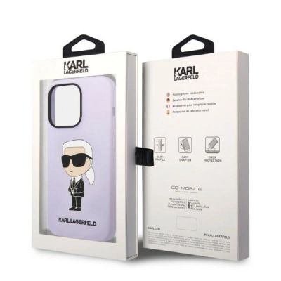 8. Karl Lagerfeld KLHCP14LSNIKBCU iPhone 14 Pro Case - Purple