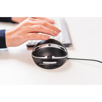 7. BakkerElkhuizen Oyster Mouse Wired Office Mouse Ambidextrous USB Type-A Laser 1200 DPI