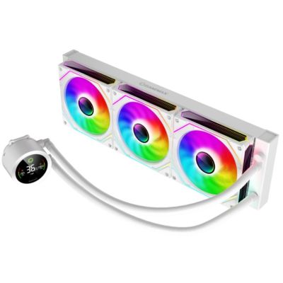 3. GameMax ICEBURG 360 DIGITAL WH computer cooling system Processor All-in-one Liquid Cooler 12 cm White 1 pc.