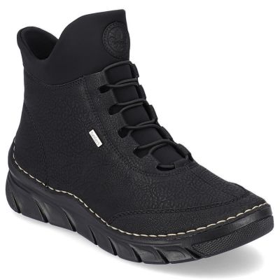 8. Women's insulated black ankle boots Rieker 55069-00