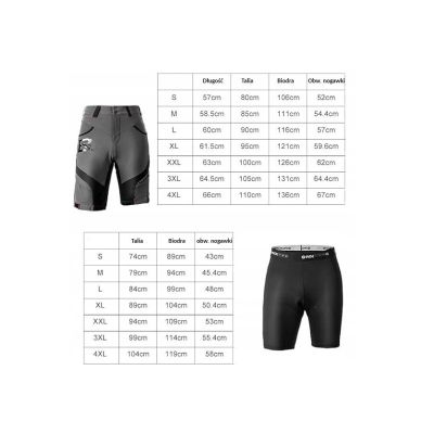 3. Rockbros Men's 2-in-1 Cycling Shorts Black XL
