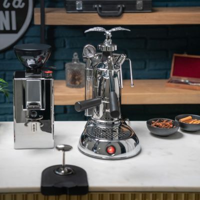 10. La Pavoni Milano Manual Lever Espresso Machine, Silver