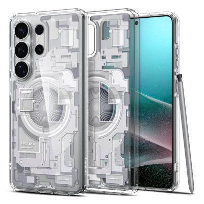Spigen Ultra Hybrid Mag MagSafe Case for Samsung Galaxy S26 Ultra Zero One - Clear and White