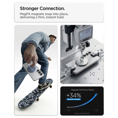 9. Spigen Ultra Hybrid Mag MagSafe Case for Samsung Galaxy S26+ - Clear and White