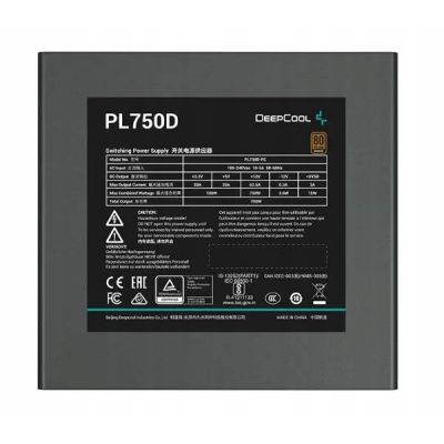 2. DeepCool PL750-D 750W 80 Plus Bronze Power Supply
