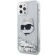 2. Karl Lagerfeld KLHCP12MLNHCCS iPhone 12/ 12 Pro 6.1" silver/silver hardcase Glitter Choupette Head