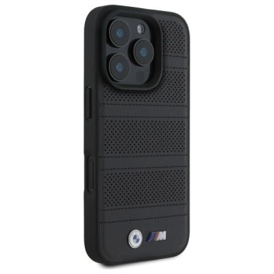 4. BMW M Perforated And Stitched Line MagSafe case for iPhone 16 Pro Max - black