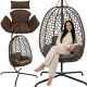 15. COCOON HANGING CHAIR 105x195CM DARK BROWN