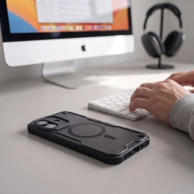 8. Tech-Protect Rugged Shield MagSafe Case for Xiaomi Redmi Note 17 Pro 5G - Matte Black