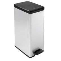 Curver Slim Bin 40L Square Plastic Black, Silver