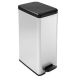 Curver Slim Bin 40L Square Plastic Black, Silver