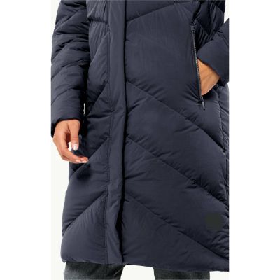 8. Jack Wolfskin MARIENPLATZ COAT W night blue Down Insulated women's winter jacket navy blue (1206971_1010)