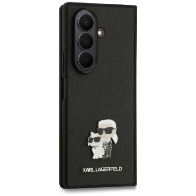 5. Karl Lagerfeld Saffiano Karl&Choupette Pin Case for Samsung Galaxy Z Fold7 - Black