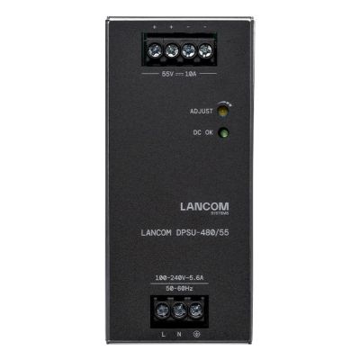 3. LANCOM DPSU-480/55 Power Supply Module 480 W TS35 DIN Black, Steel