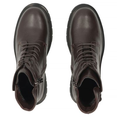 5. Women's leather ankle boots, dark brown, Filippo DBT8018