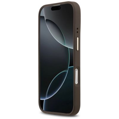 5. Guess Peony Hot Stamp MagSafe Case for iPhone 17 - Brown