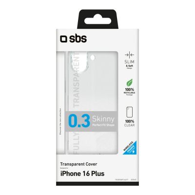 2. SBS Skinny Cover for iPhone 16 Plus - Transparent