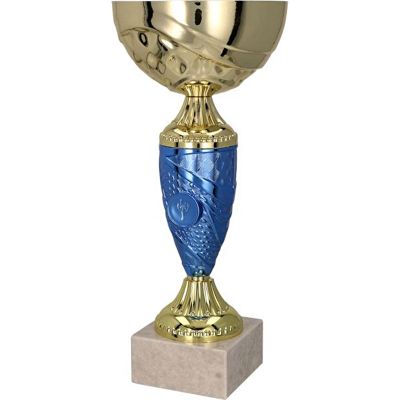 394. Gold and blue metal cup TM 9058G