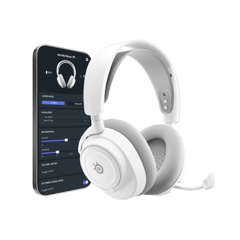 3. Steelseries Arctis Nova 7P Gen 2 headphones, White