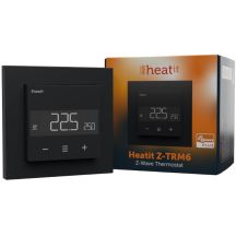 Heatit Z-TRM6 Black Matt Z-Wave Thermostat 3600W 16A 868.4 Mhz